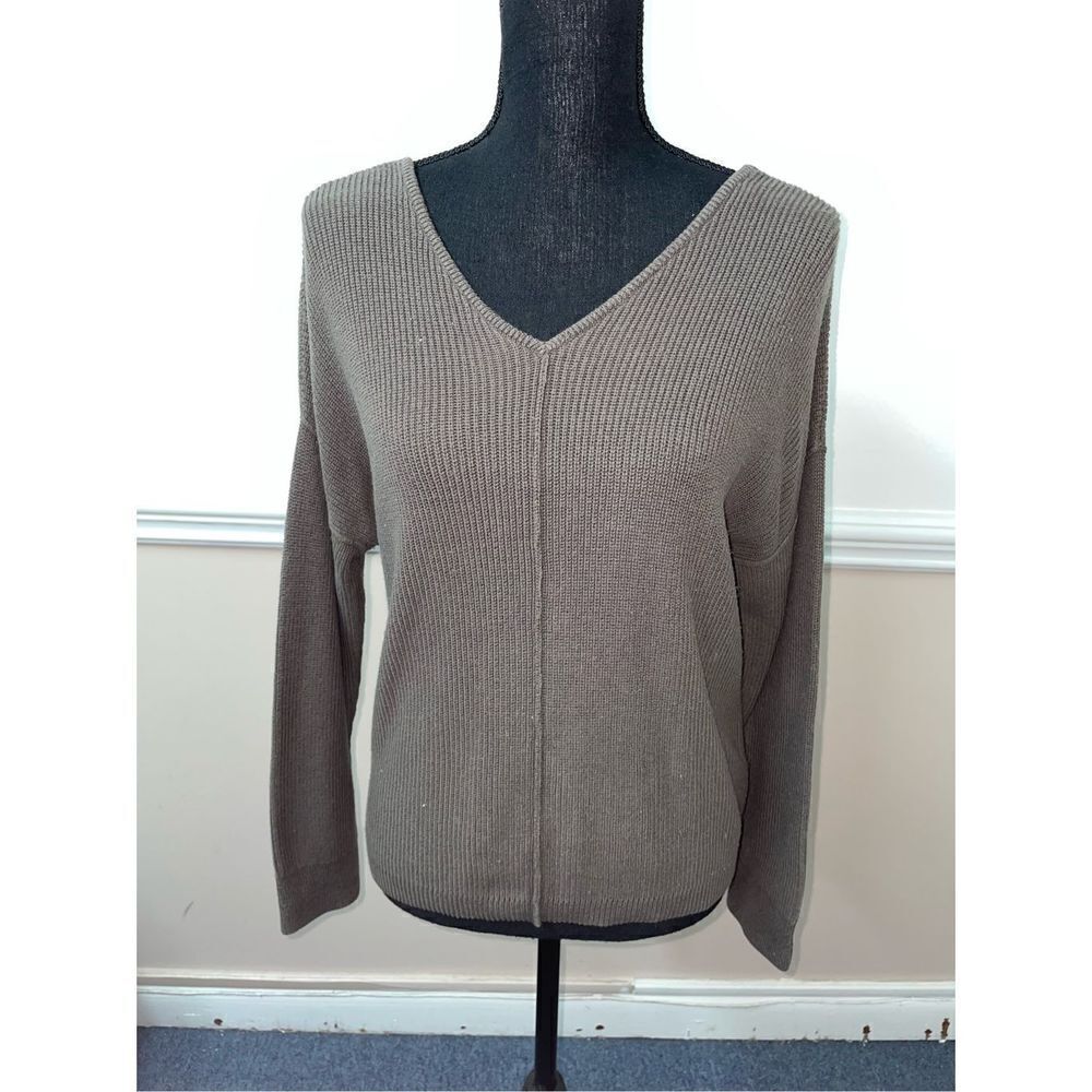 Pink Rose Green Button Up Sweater